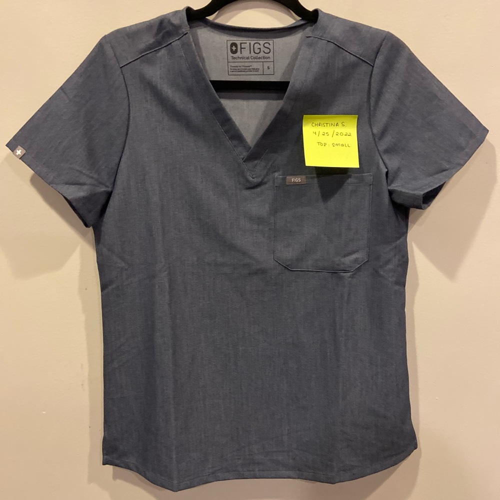 Figs Catarina™ One-Pocket Scrub Top graphite size S